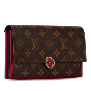 Louis Vuitton Monogram Flore Long Wallet Brown