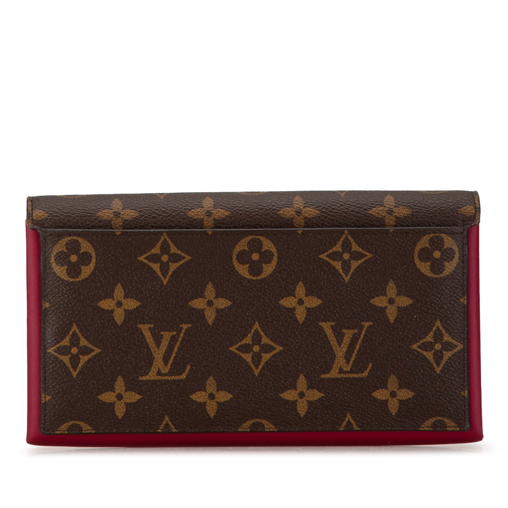 Louis Vuitton Monogram Flore Long Wallet Brown