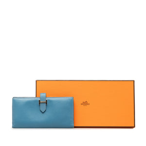 Hermès Epsom Bearn Wallet Blue