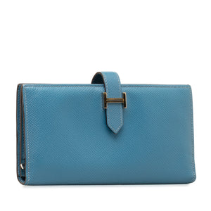 Hermès Epsom Bearn Wallet Blue