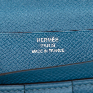 Hermès Epsom Bearn Wallet Blue