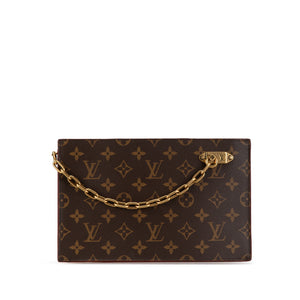 Louis Vuitton Monogram Legacy Chain Clutch Brown