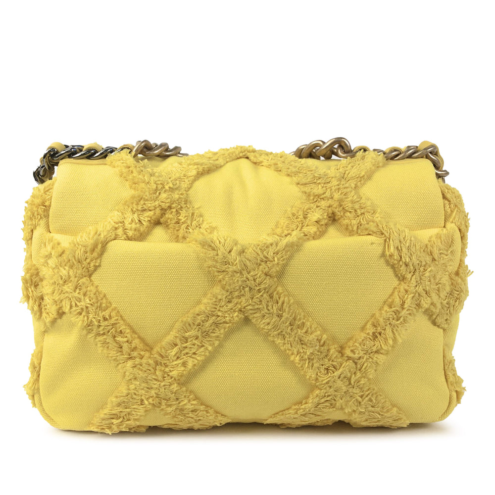 Chanel Medium 19 Canvas Flap Yellow