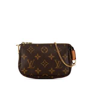 Louis Vuitton Monogram Mini Pochette Accessoires Brown