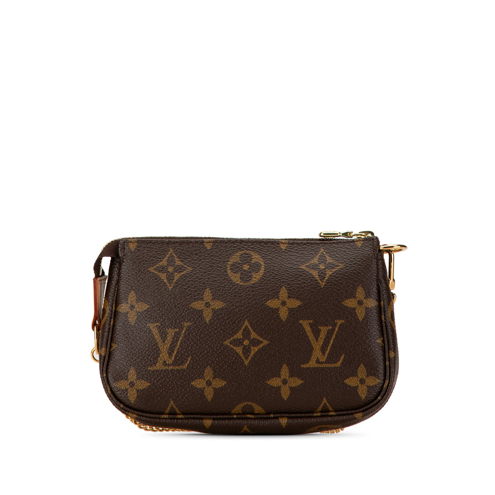 Louis Vuitton Monogram Mini Pochette Accessoires Brown