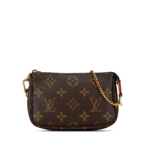 Louis Vuitton Monogram Mini Pochette Accessoires Brown