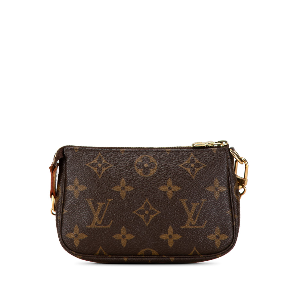 Louis Vuitton Monogram Mini Pochette Accessoires Brown