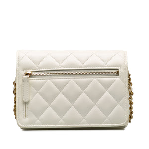 Chanel Romance Lambskin Wallet On Chain White