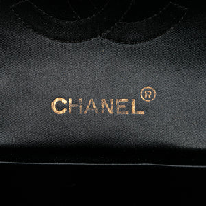 Chanel CC Quilted Satin Crossbody Black