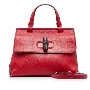 Gucci Small Bamboo Daily Satchel Red