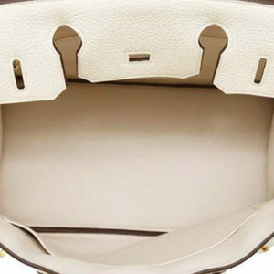 Hermès Clemence Birkin Retourne 30 White