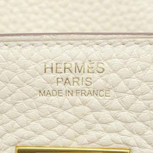 Hermès Clemence Birkin Retourne 30 White