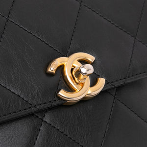 Chanel Small Quilted Calfskin Framing Chain Flap Black