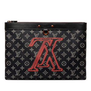 Louis Vuitton Monogram Ink Upside Down Apollo Pochette Black