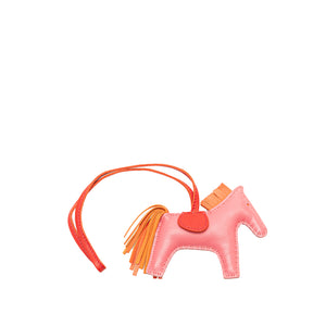 Hermès Milo Lambskin Grigri Rodeo Horse Bag Charm TPM Pink