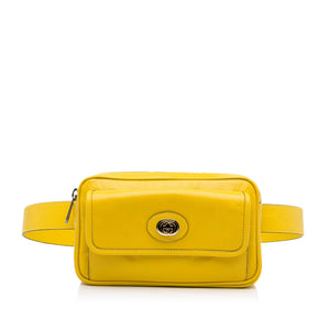 Gucci Interlocking G Morpheus Leather Belt Bag Yellow