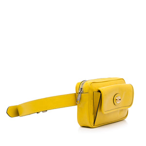 Gucci Interlocking G Morpheus Leather Belt Bag Yellow