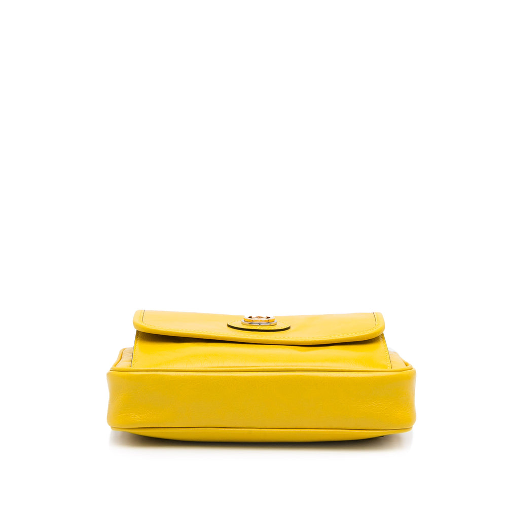 Gucci Interlocking G Morpheus Leather Belt Bag Yellow