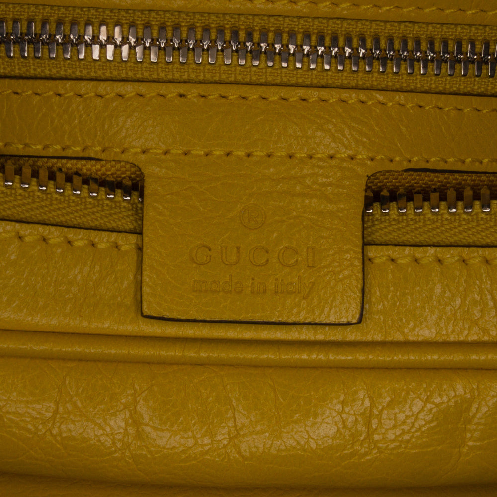 Gucci Interlocking G Morpheus Leather Belt Bag Yellow