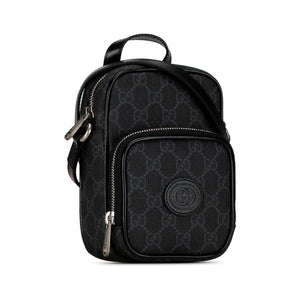 Gucci Mini GG Supreme Interlocking G Crossbody Gray