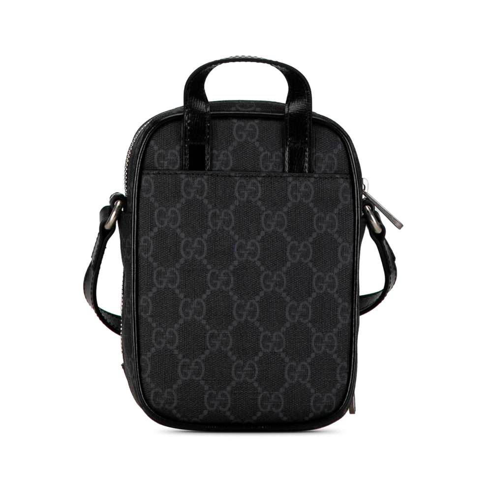 Gucci Mini GG Supreme Interlocking G Crossbody Gray