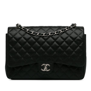 Chanel Maxi Classic Caviar Double Flap Black