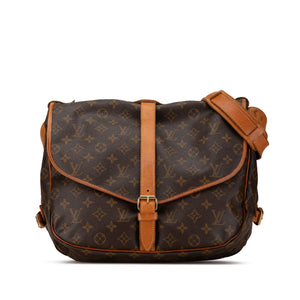 Louis Vuitton Monogram Saumur 35 Brown