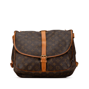 Louis Vuitton Monogram Saumur 35 Brown