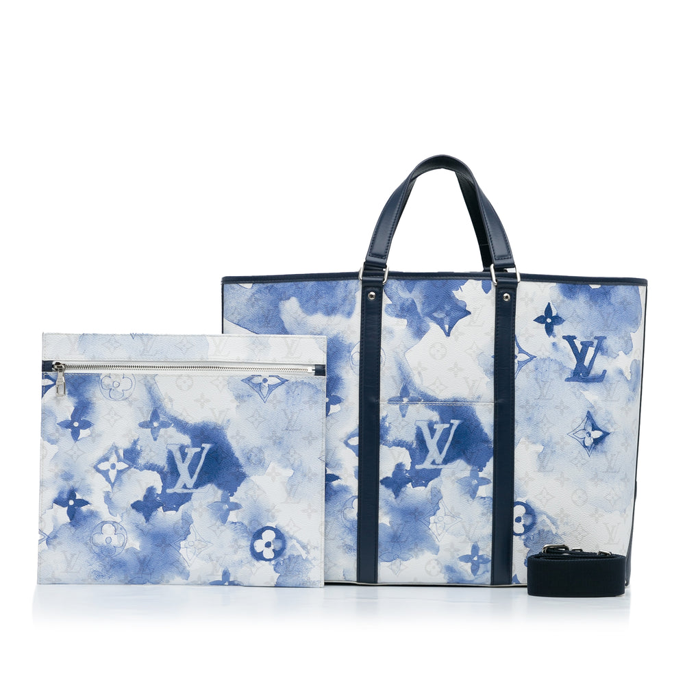 Louis Vuitton Monogram Watercolor Weekend Tote PM Blue