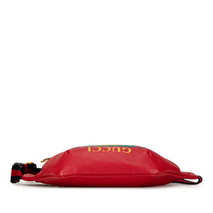 Gucci Leather Logo Belt Bag Red