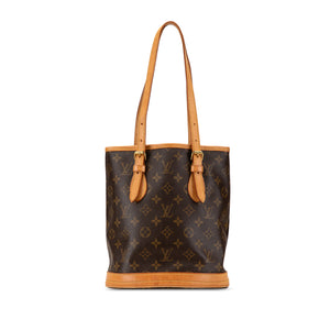 Louis Vuitton Monogram Petit Bucket Brown