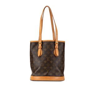 Louis Vuitton Monogram Petit Bucket Brown