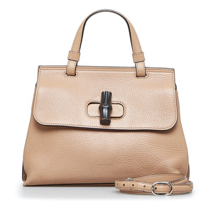 Gucci Small Bamboo Daily Satchel Brown