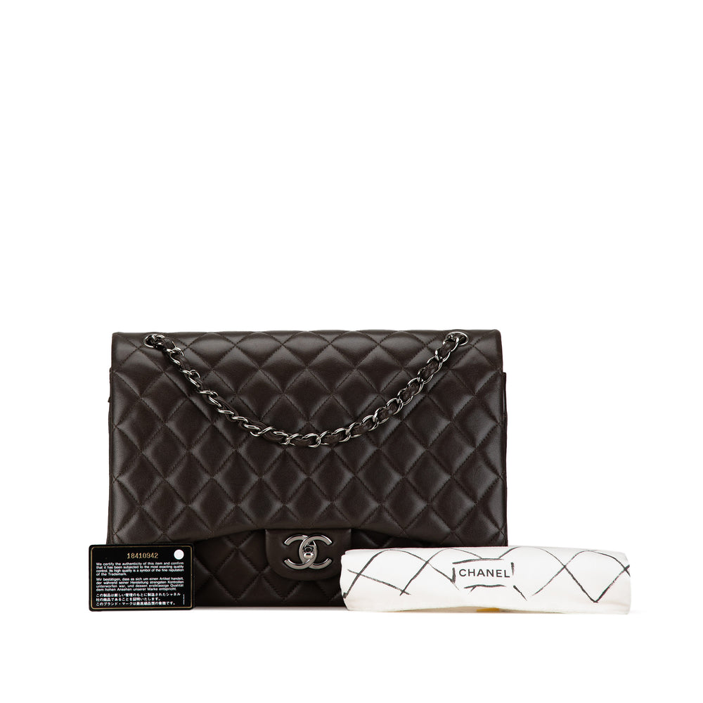 Chanel Maxi Classic Lambskin Double Flap Black