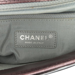 Chanel Medium Patent Coco Boy Flap Purple