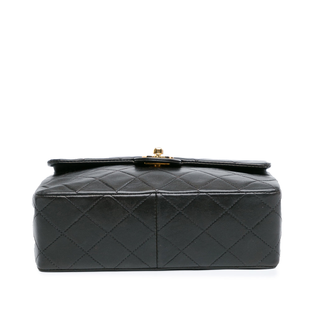 Chanel Square Classic Quilted Lambskin Flap Black