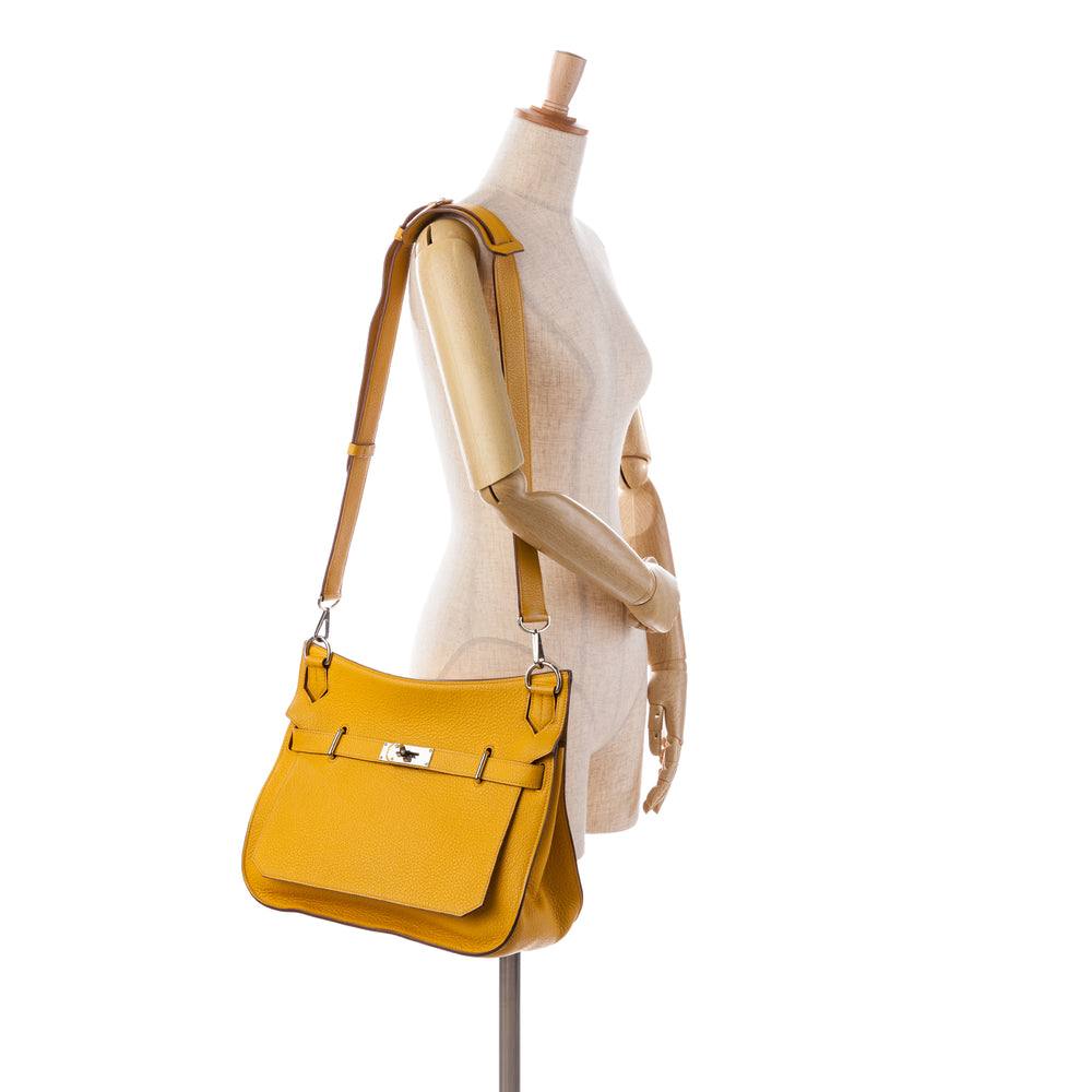 Hermès Taurillon Clemence Jypsiere 34 Yellow