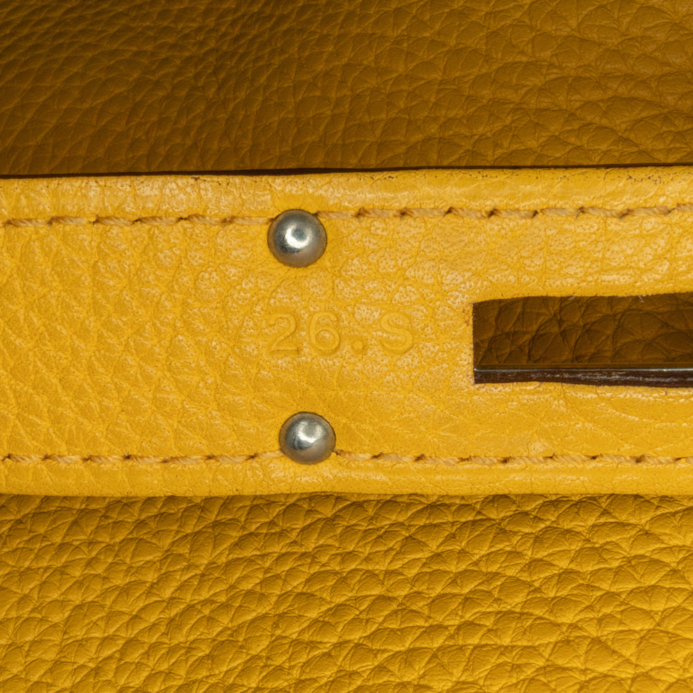 Hermès Taurillon Clemence Jypsiere 34 Yellow