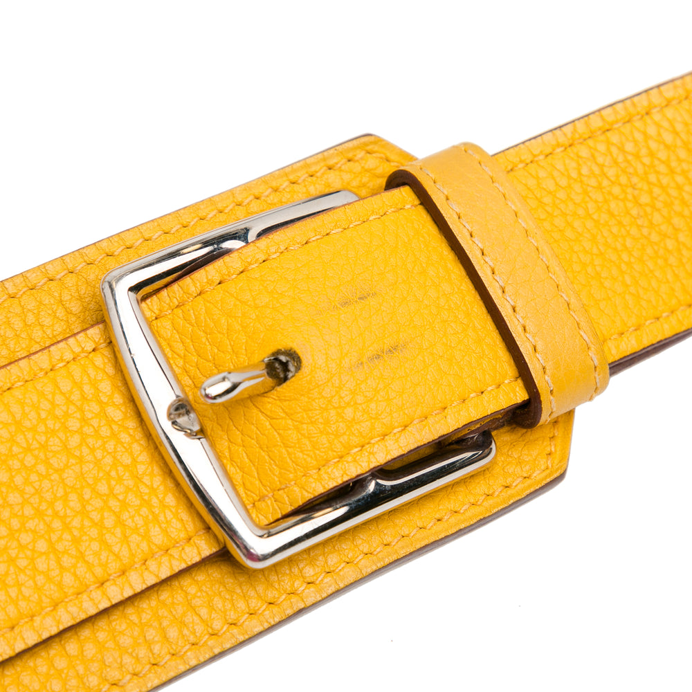 Hermès Taurillon Clemence Jypsiere 34 Yellow