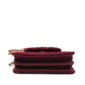 Chanel CC Tweed Crossbody Red