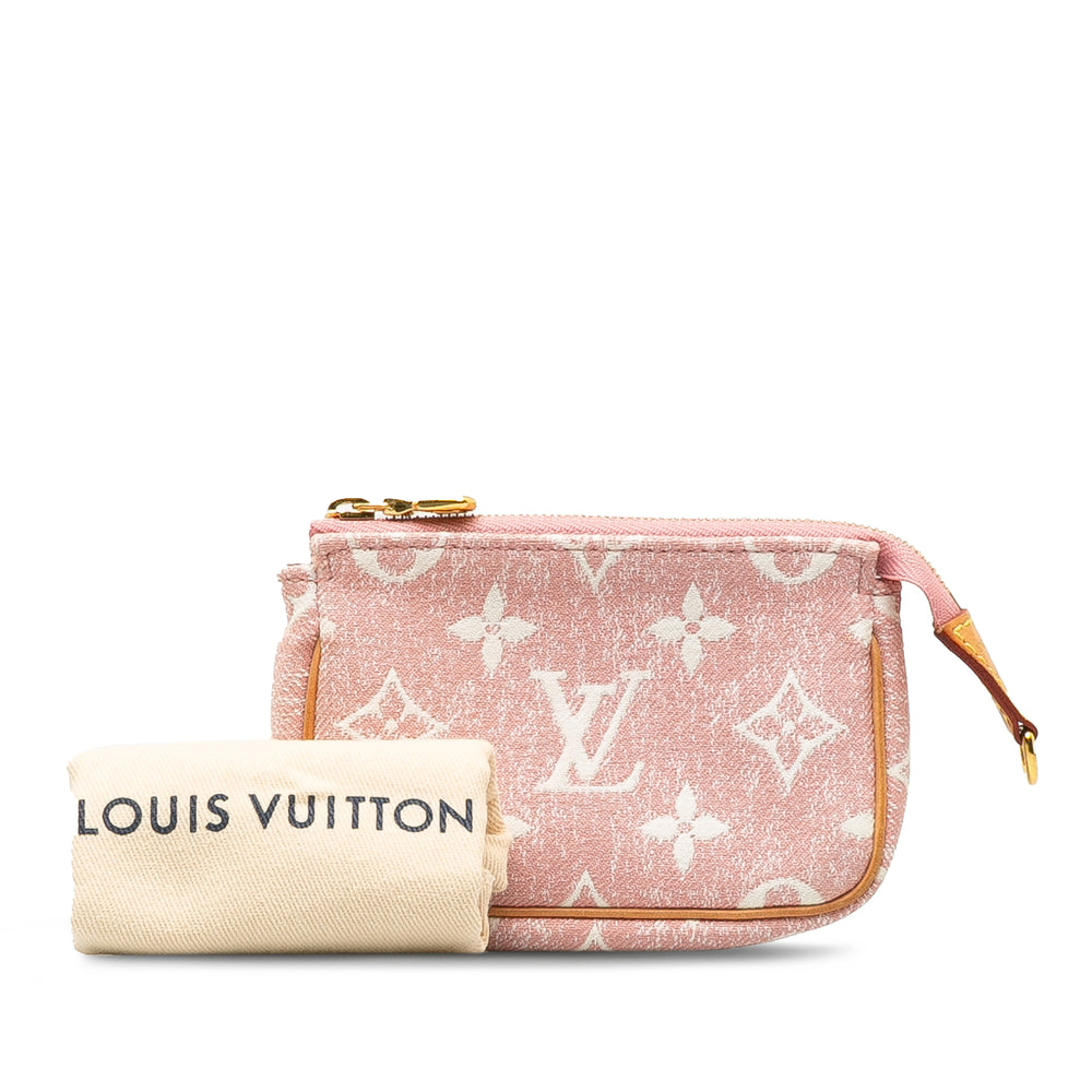 Louis Vuitton Micro Monogram Jacquard Denim Pochette Accessoires Pink