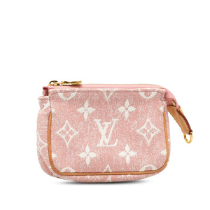 Louis Vuitton Micro Monogram Jacquard Denim Pochette Accessoires Pink