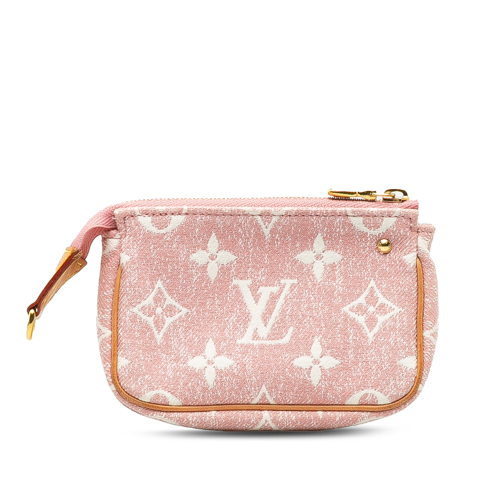 Louis Vuitton Micro Monogram Jacquard Denim Pochette Accessoires Pink