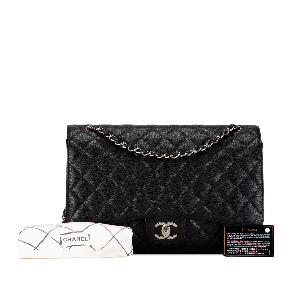 Chanel Maxi Classic Caviar Double Flap Black