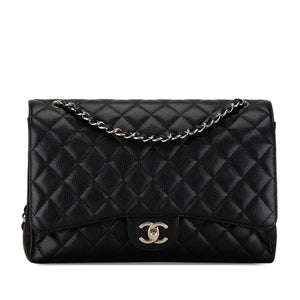 Chanel Maxi Classic Caviar Double Flap Black