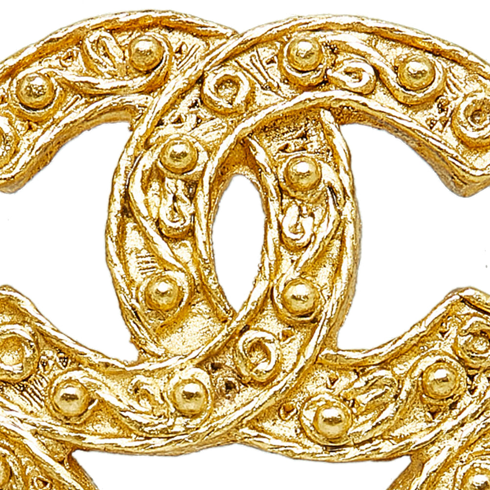 Chanel Triple CC Brooch Gold