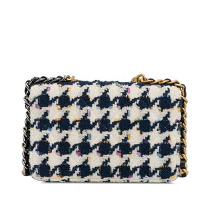 Chanel Tweed 19 Wallet On Chain Blue