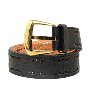 Louis Vuitton Monogram Mahina Perforated Phoenix Belt Black