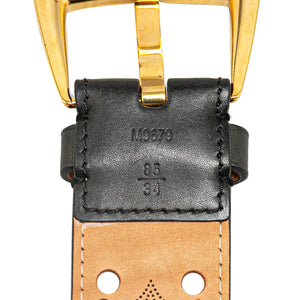 Louis Vuitton Monogram Mahina Perforated Phoenix Belt Black