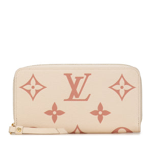 Louis Vuitton Monogram Bicolor Empreinte Giant Zippy Wallet Brown